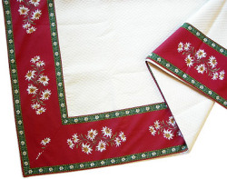 French Jacquard multi-cover (Christmas. bordeaux x green) - Click Image to Close